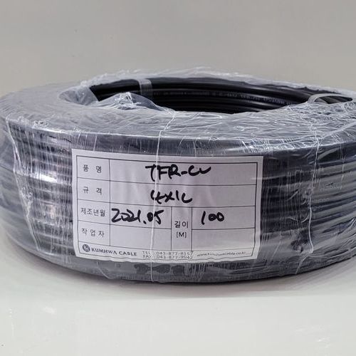 <재고 2롤>   금화전선  TFR-CV  4SQ*1C (0.6/1kV)  검정색    << 1롤=100M>>
